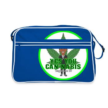 Fumée - fumer - Obama - Sac Retro - bleu/blanc - Devant