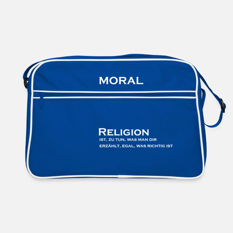 Moral vs Religion Retro Tasche