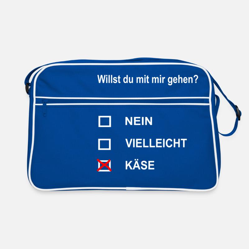 Willst du mit mir gehen? lustige Geschenkidee Retro Tasche