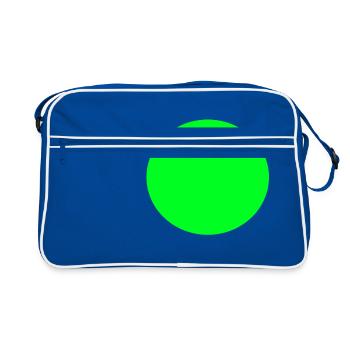 Green circle cool stylish gift idea shirt - Retro Bag - blue/white - Front