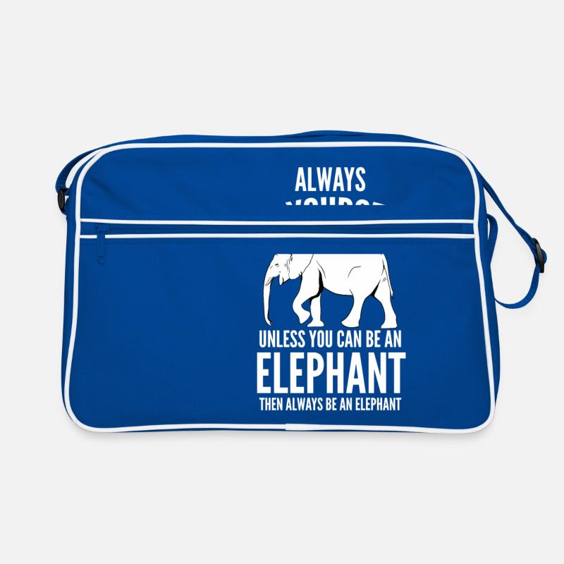 Sei immer du selbst - Elefant Retro Tasche