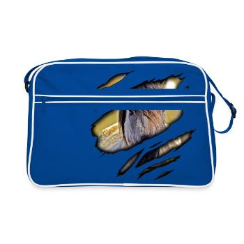 Duelmener Wildpferd in mir - Retro Tasche - Blau/Weiß - Vorne