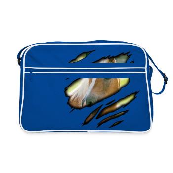 Haflinger in me - Retro Bag - blue/white - Front