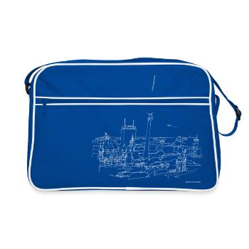 Dessin de Berlin - Sac Retro - bleu/blanc - Devant