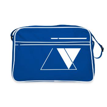 Triangle - Abstrait - Art - Sac Retro - bleu/blanc - Devant