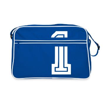 One 1 - Retro Bag - blue/white - Front