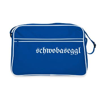schwobaseggl Schwabe Baden Württemberg - Retro Bag - blue/white - Front