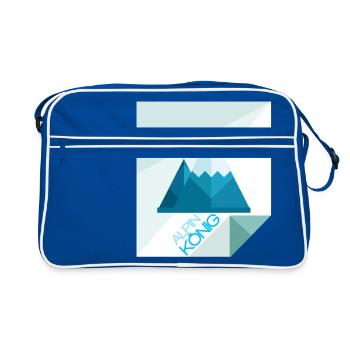 Alpine king mountains snow crown - Retro Bag - blue/white - Front