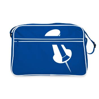 Pin Pinnnadel office needle - Retro Bag - blue/white - Front