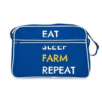 Landwirtschaft - Retro Tasche - Blau/Weiß - Vorne