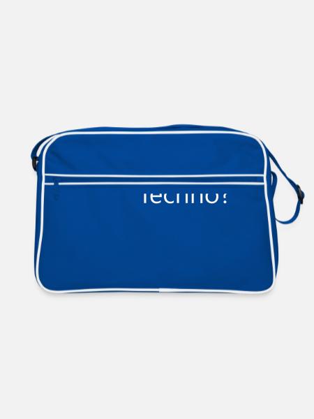 Techno? - Sac Retro - bleu/blanc - Devant