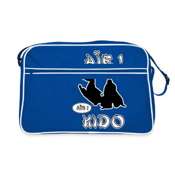 OUI! KIDO - WORDS OF WORDS - FRANCOIS VILLE - Retro Bag - blue/white - Front