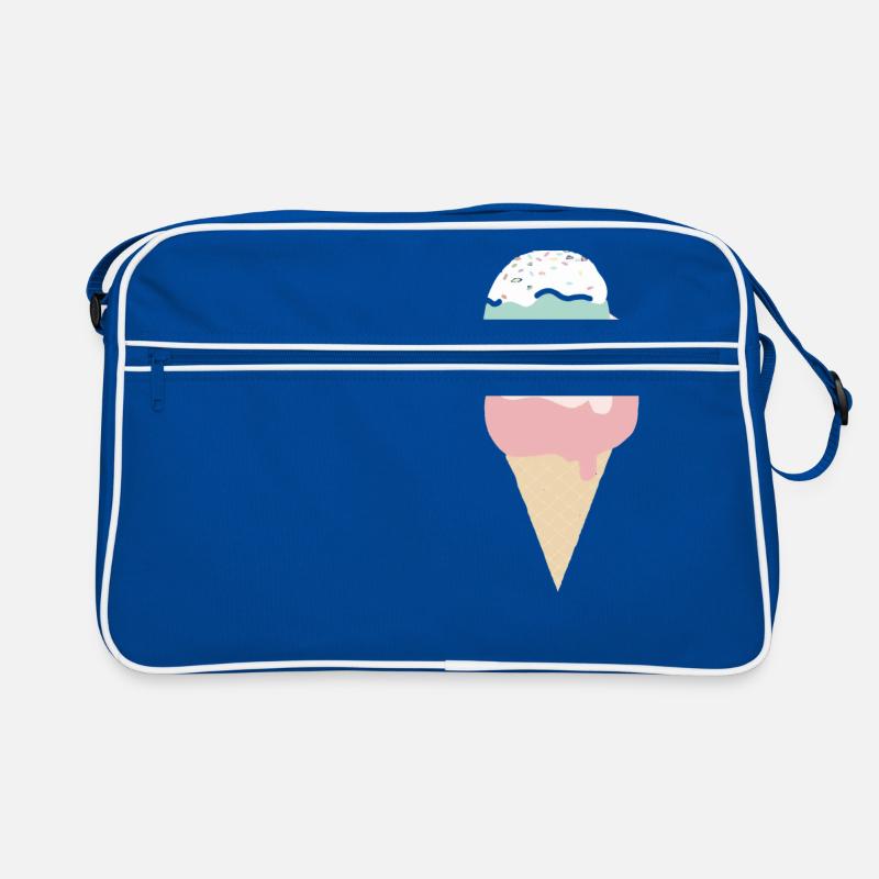 Eis - Retro Tasche - Blau/Weiß