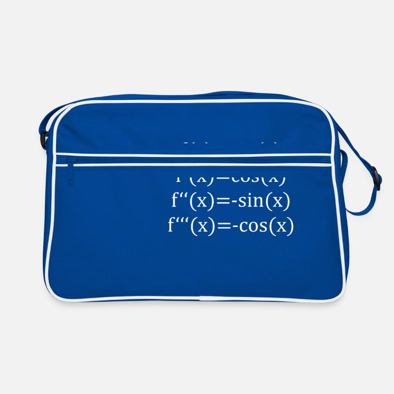 Sinus Ableitungen - Retro Tasche - Blau/Weiß