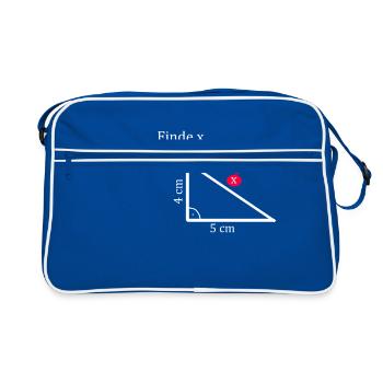 Trouver x Triangle mathématique - Sac Retro - bleu/blanc - Devant