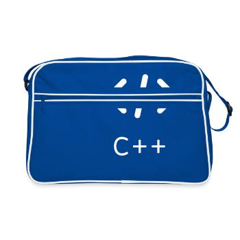 C++ programming language programmer programming - Retro Bag - blue/white - Front