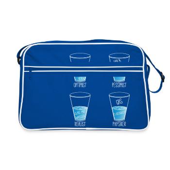 Verre à eau pour physicien - Sac Retro - bleu/blanc - Devant