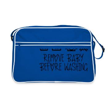 Enlever le bébé avant de le laver - Sac Retro - bleu/blanc - Devant