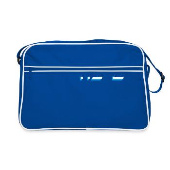 Écriture hébraïque רוצים - Sac Retro - bleu/blanc - Devant