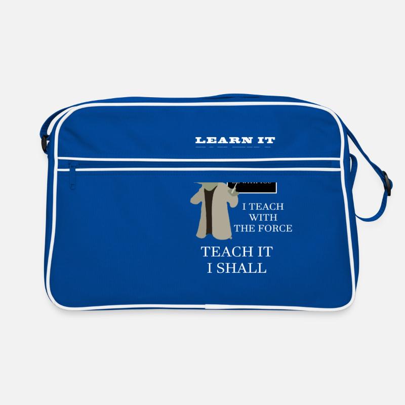 Tech enseignant avec le maître Yoda - Sac Retro - bleu/blanc