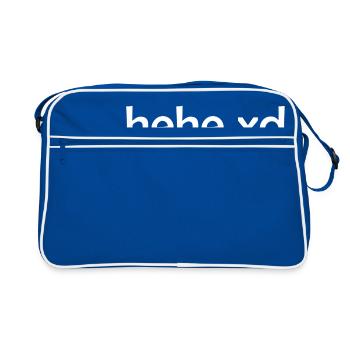 hehe xd - Retro Tasche - Blau/Weiß - Vorne