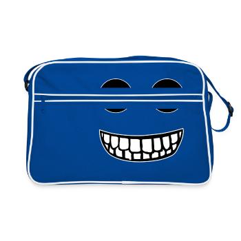 smile - Retro Bag - blue/white - Front