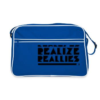 Real Eyes Realize Real Lies - Retro Bag - blue/white - Front