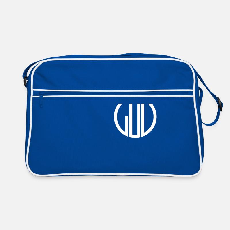 God Gott Kreis - Retro Tasche - Blau/Weiß