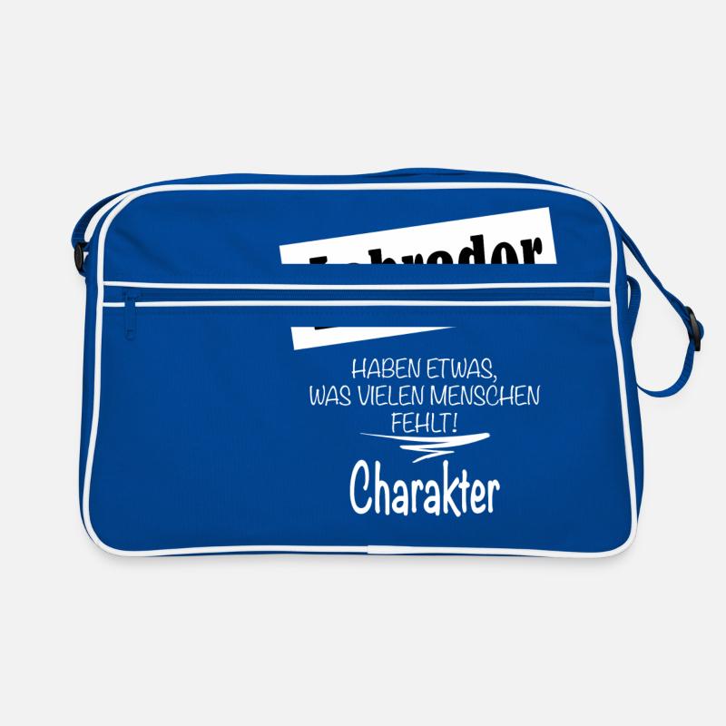 Labrador - Retro Tasche - Blau/Weiß