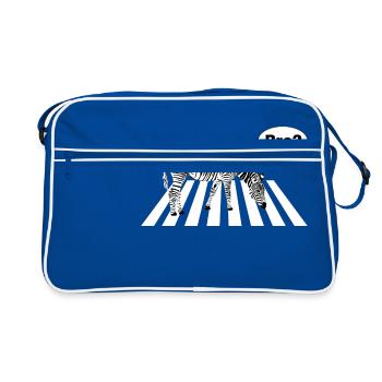 Frère Zebra Crosswalk - Sac Retro - bleu/blanc - Devant