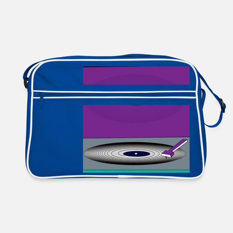 DJ Setz - Cover - Retro Tasche - Blau/Weiß