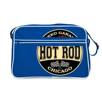 hot rod logo - Sac Retro - bleu/blanc - Devant
