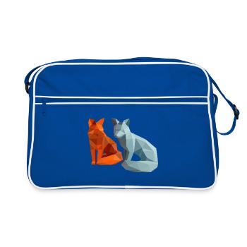 foxes - Retro Bag - blue/white - Front