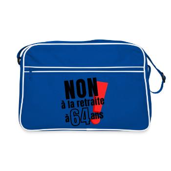 réforme des retraites, retraité, réforme Macron - Sac Retro - bleu/blanc - Devant
