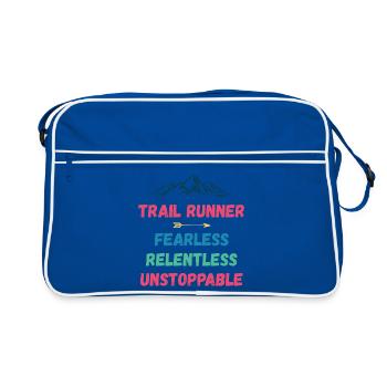 Trail Runner - Intrépide. Implacable. Imparable. - Sac Retro - bleu/blanc - Devant