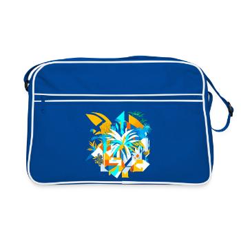 Abstract Summer - Retro Tasche - Blau/Weiß - Vorne