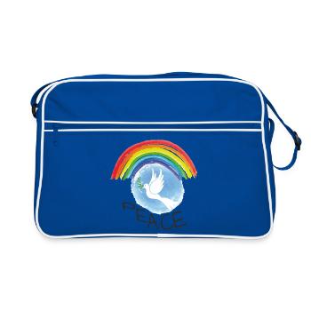 Peace Frieden - Retro Bag - blue/white - Front