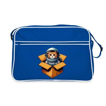 Chat astronaute - Sac Retro - bleu/blanc - Devant