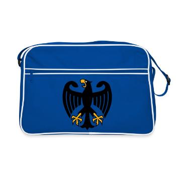 Armoiries de l’aigle de l’Allemagne - Sac Retro - bleu/blanc - Devant