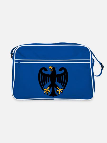 Germany Eagle Coat of Arms - Retro Bag - blue/white - Front