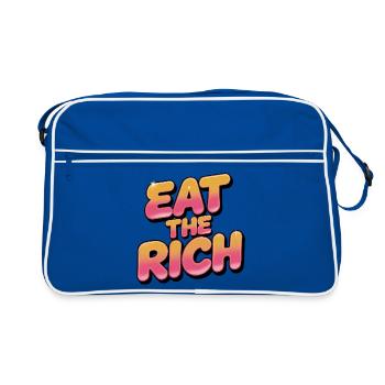 Mangez les riches – Design socialisme amusant - Sac Retro - bleu/blanc - Devant
