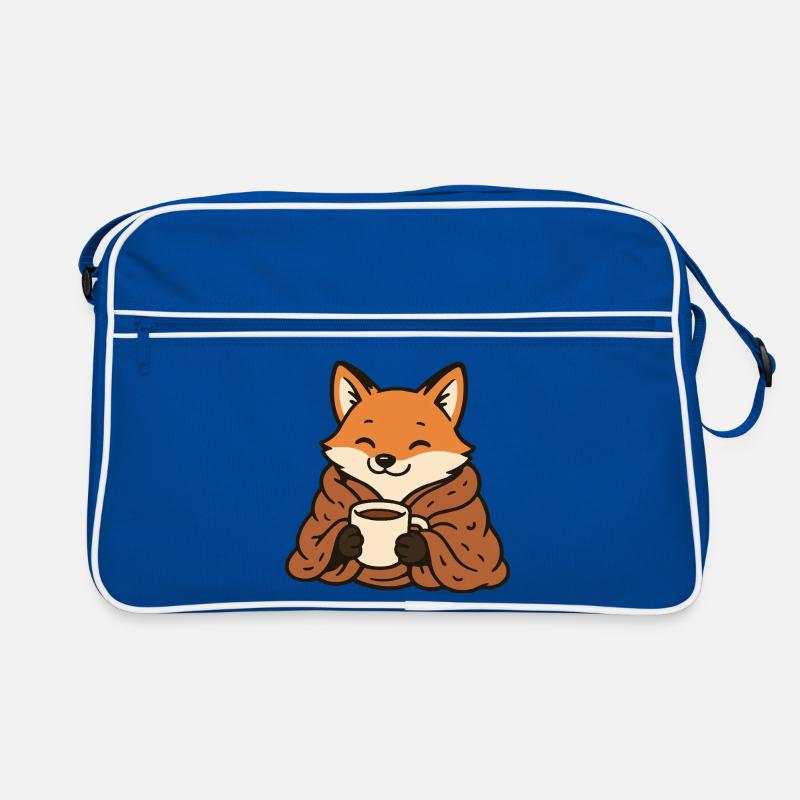 Cuddly fox with mug Retro Bag