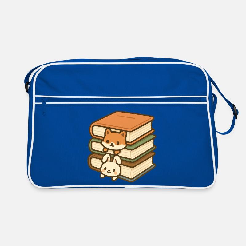 Kawaii Book Stack Duo Retro Tasche