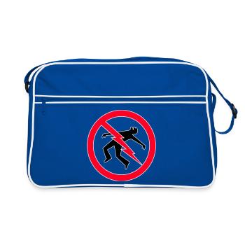 Lightning  Warning - Retro Bag - blue/white - Front