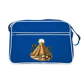 Pyramid Temple - Retro Bag - blue/white - Front
