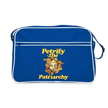 Pétrifier le patriarcat - Sac Retro - bleu/blanc - Devant