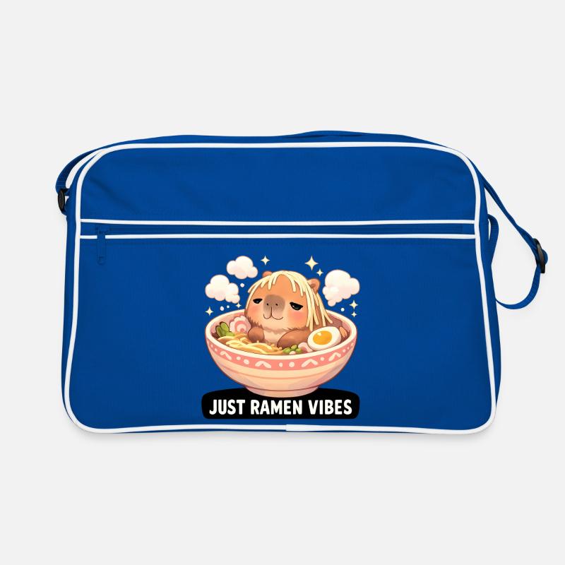 Capybara mit Ramen Vibes Retro Tasche