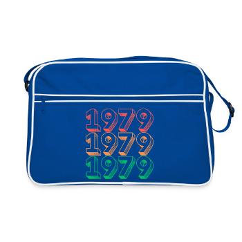 Neon Retro 1979 Year Design - Retro Bag - blue/white - Front