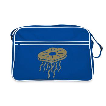Kombucha minimaliste Méduse Thé Éco - Sac Retro - bleu/blanc - Devant