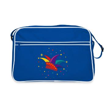 Fool's Cap with Confetti – Carnival & Carnival - Retro Bag - blue/white - Front